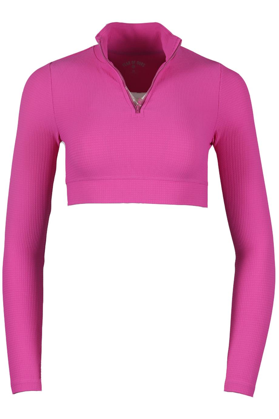 YEAR OF OURS CROPPED STRETCH JERSEY TOP XSMALL