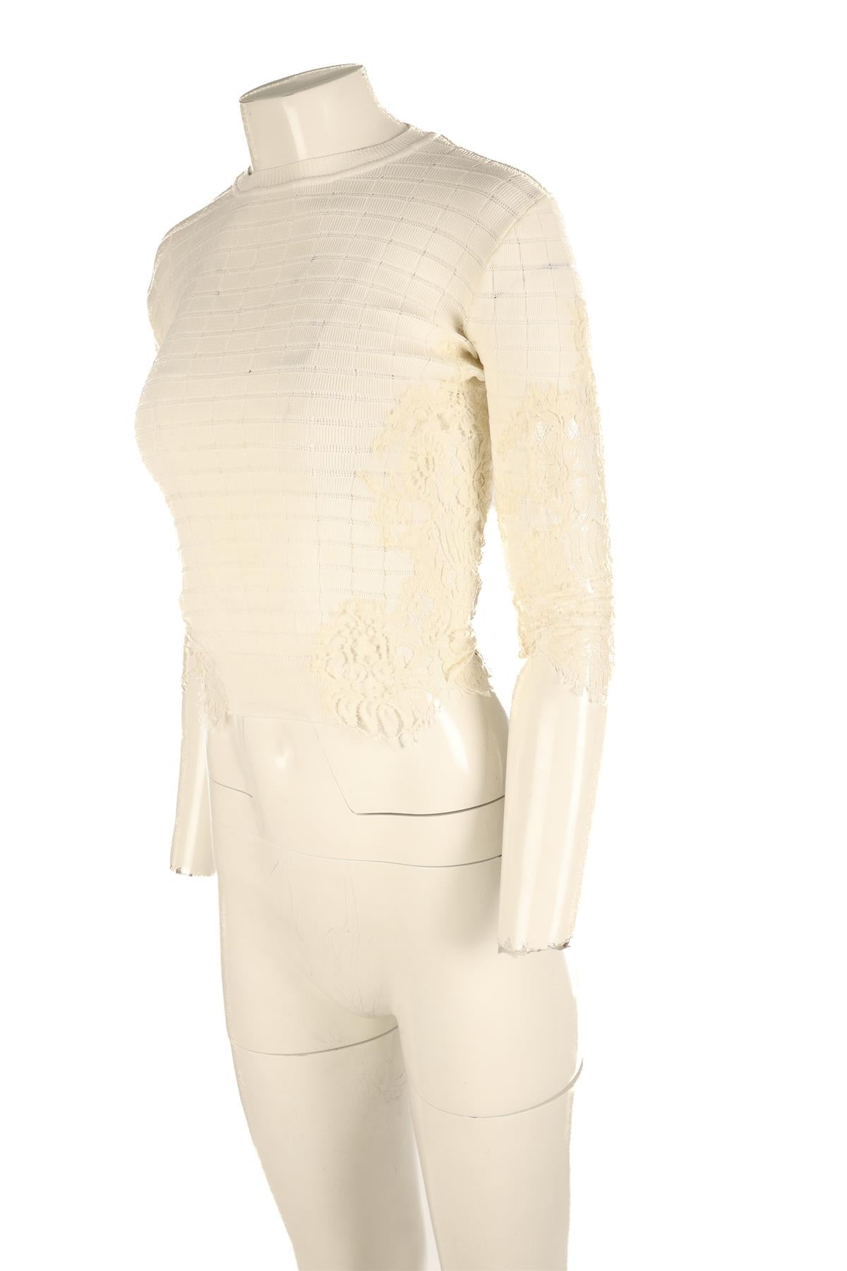 ERMANNO SCERVINO CREAM KNIT TOP IT 38 UK 6