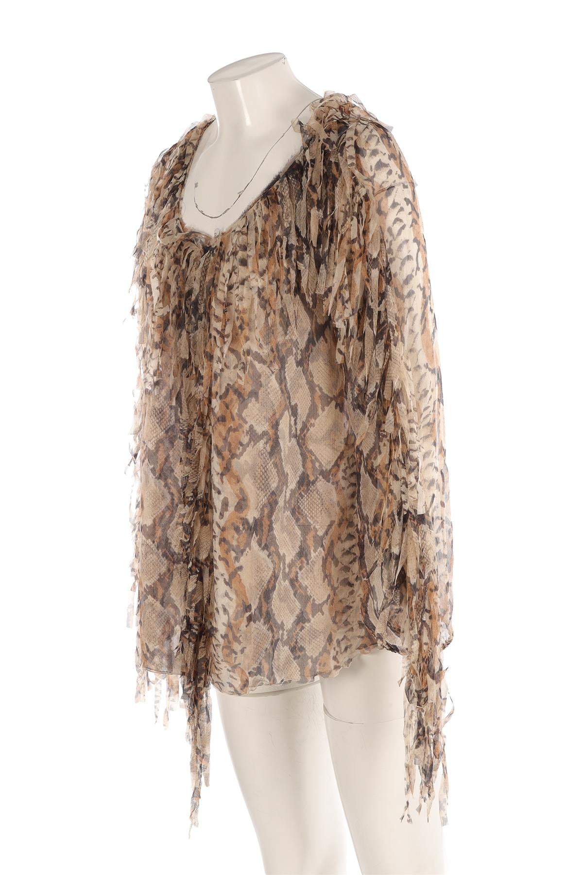 BLUEMARINE BEIGE SILK TOP IT 44 UK 12