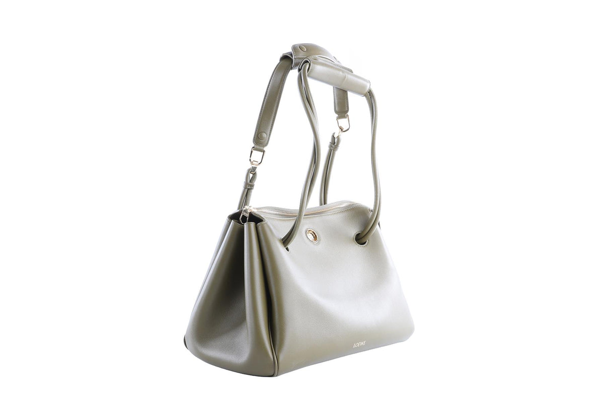 LOEWE GREEN MADRID MEDIUM LEATHER SHOULDER BAG
