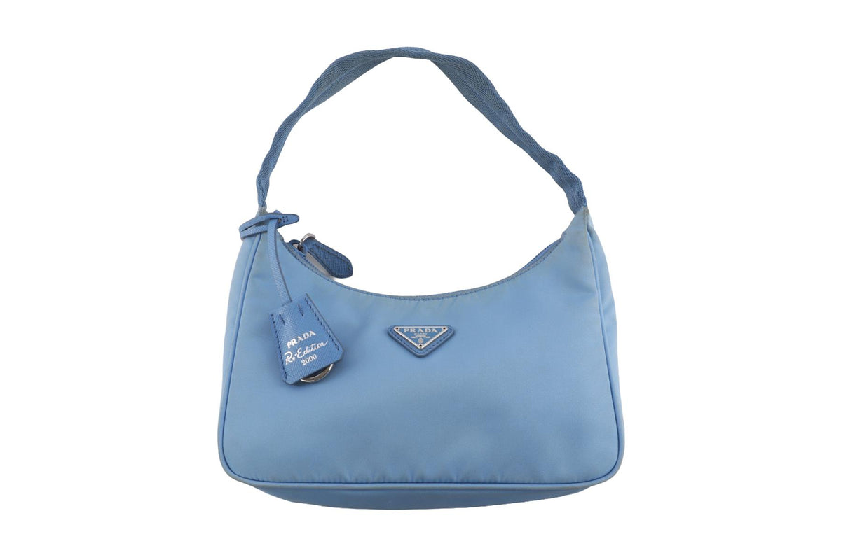 PRADA BLUE RE-EDITION 2000 NYLON SHOULDER BAG