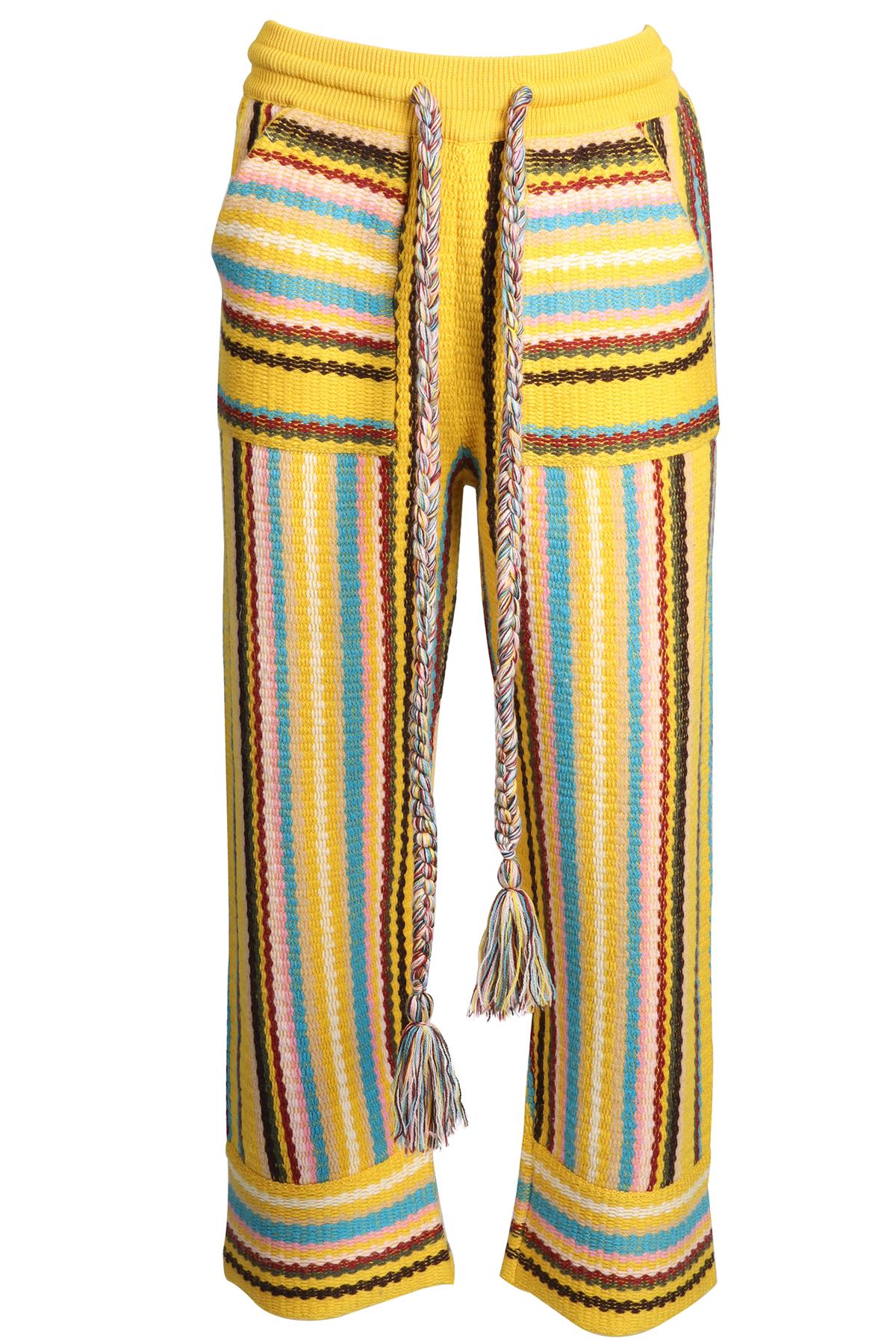 ALANUI YELLOW WOOL PANTS SMALL