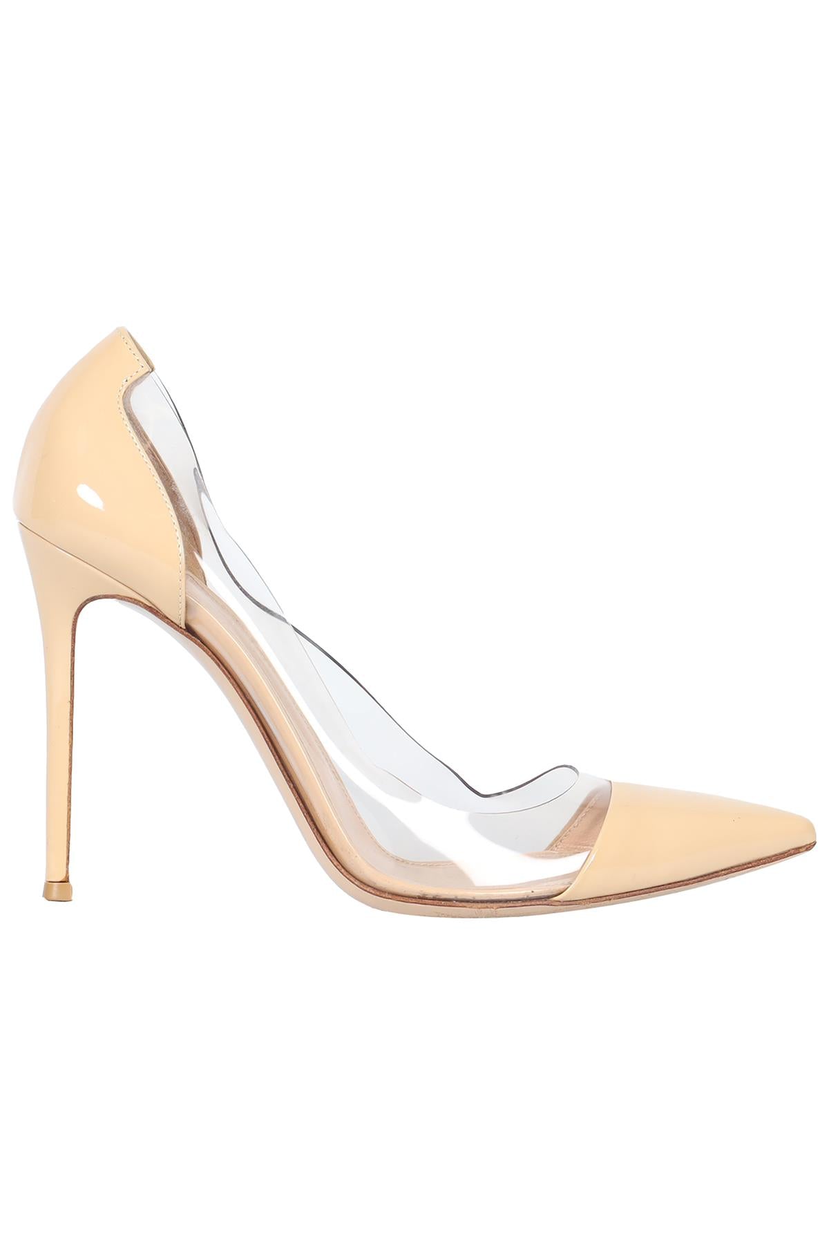GIANVITO ROSSI PVC AND LEATHER PUMPS EU 39 UK 6 US 9