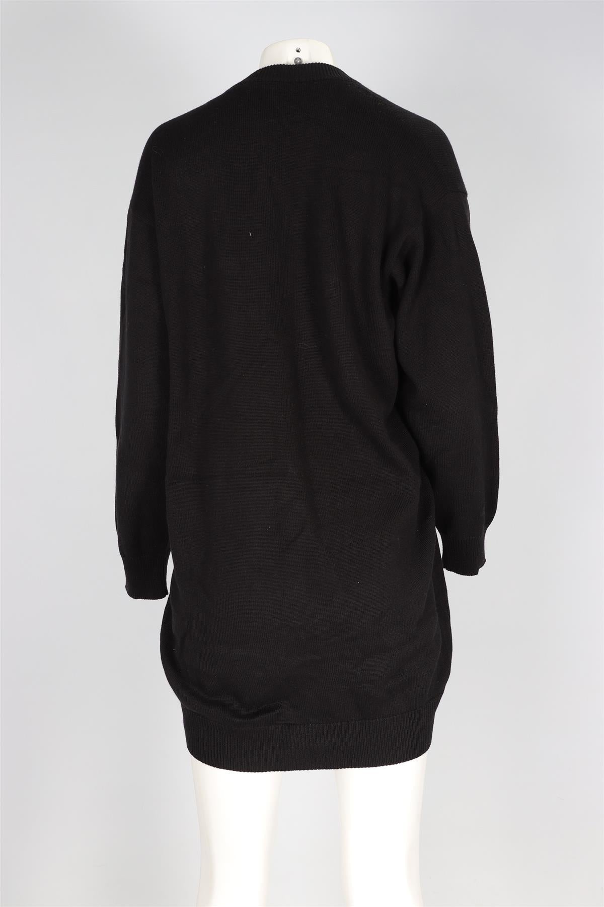 LOEWE BLACK WOOL CARDIGAN XSMALL