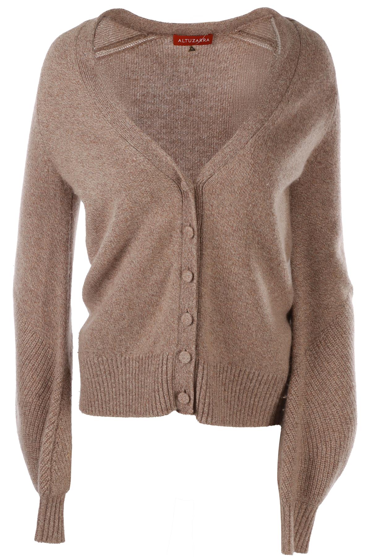 BEIGE CASHMERE CARDIGAN