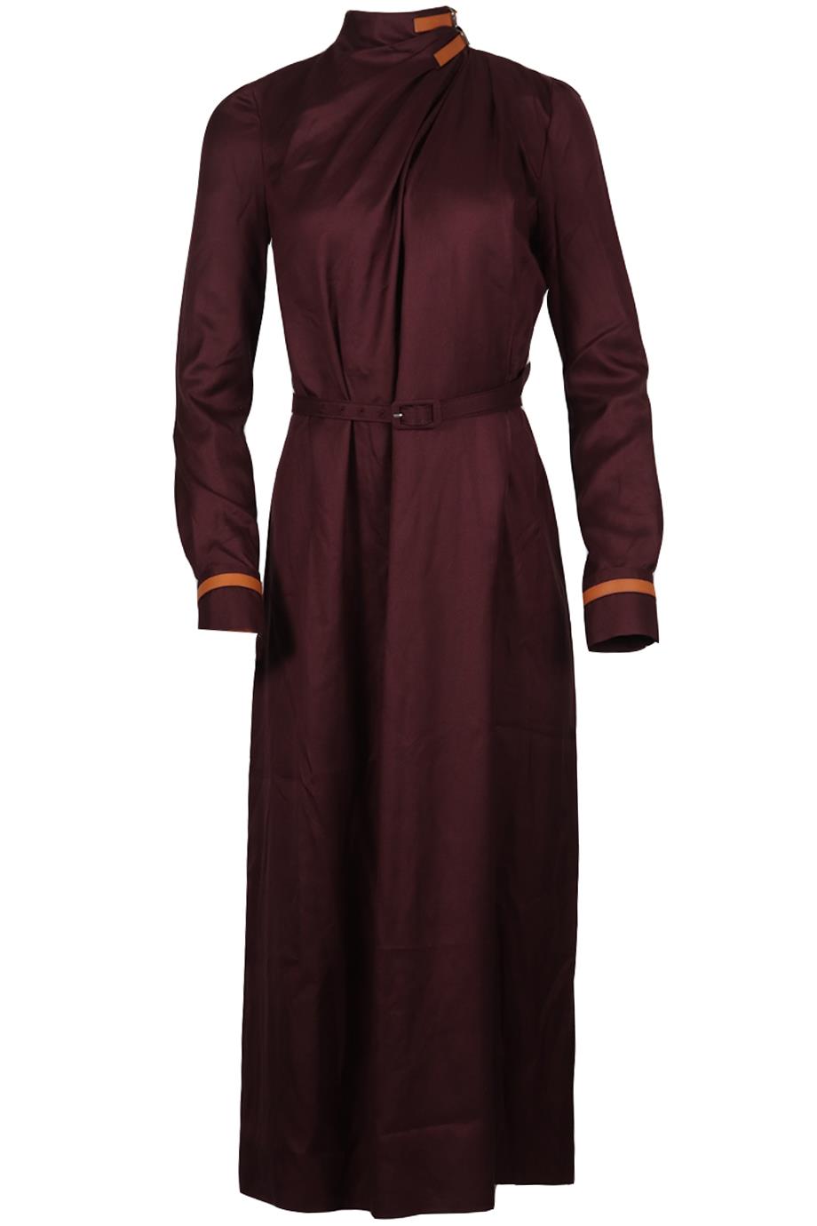 GABRIELLA HEARST BELTED SILK MIDI DRESS IT 40 UK 8