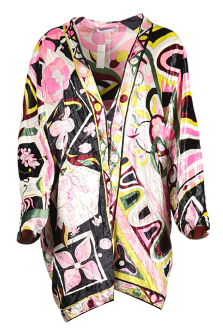 EMILIO PUCCI VELVET AND SILK ROBE UK 12