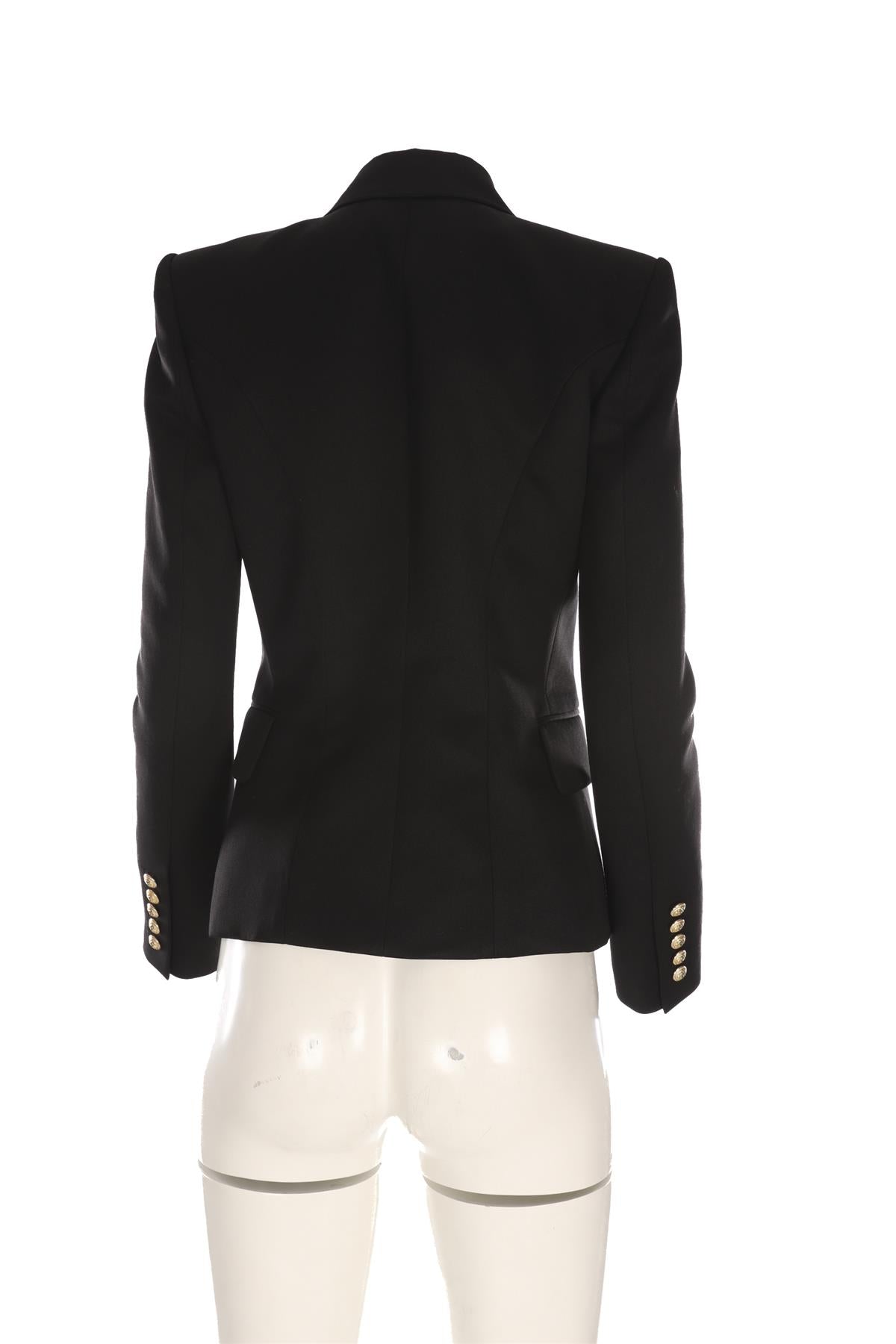 BALMAIN BLACK WOOL JACKET FR 38 UK 10