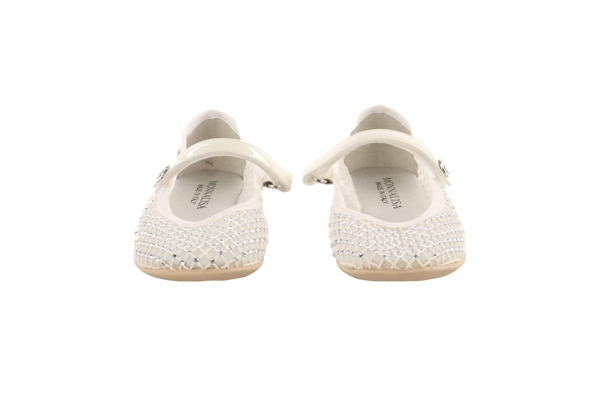 MONNALISA WHITE KIDS GIRLS BALLET FLATS EU 29 UK 11 US 12