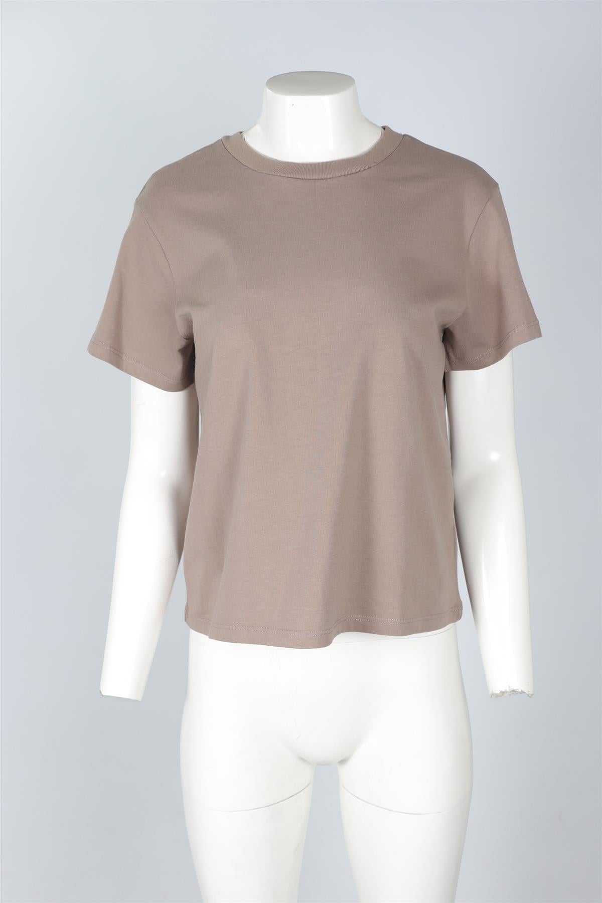 REFORMATION BROWN COTTON T-SHIRT MEDIUM