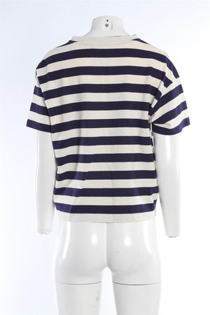 MARNI NAVY COTTON T-SHIRT IT 40