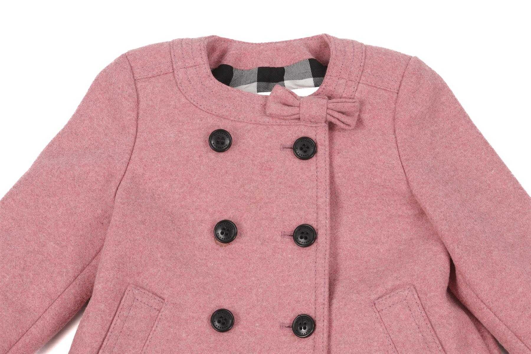 BURBERRY PINK BABY GIRLS COAT 12 MONTHS