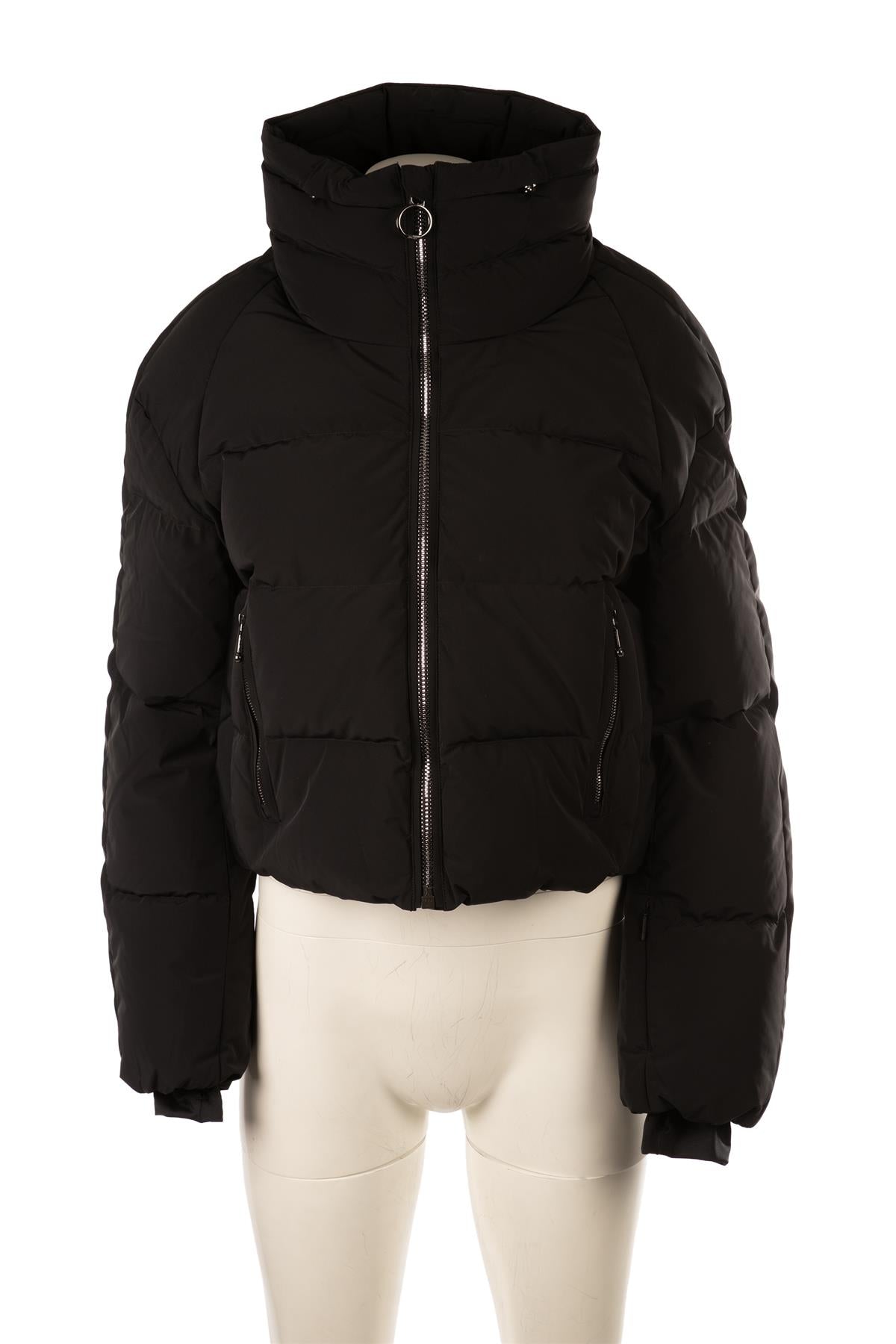 FUSALP BLACK PADDED DOWN JACKET FR 42 UK 14