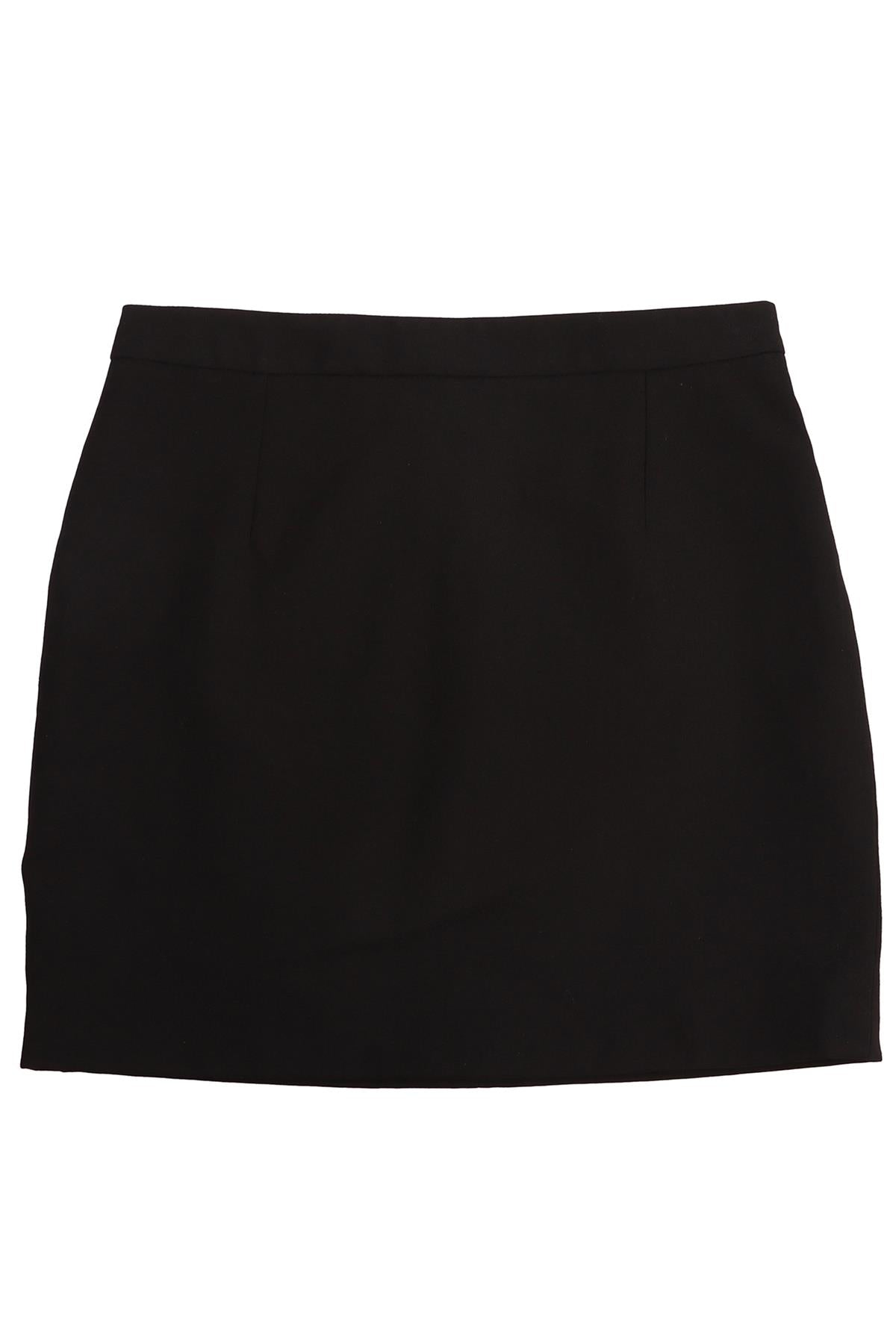 SAINT LAURENT BLACK WOOL MINI SKIRT FR 34 UK 6