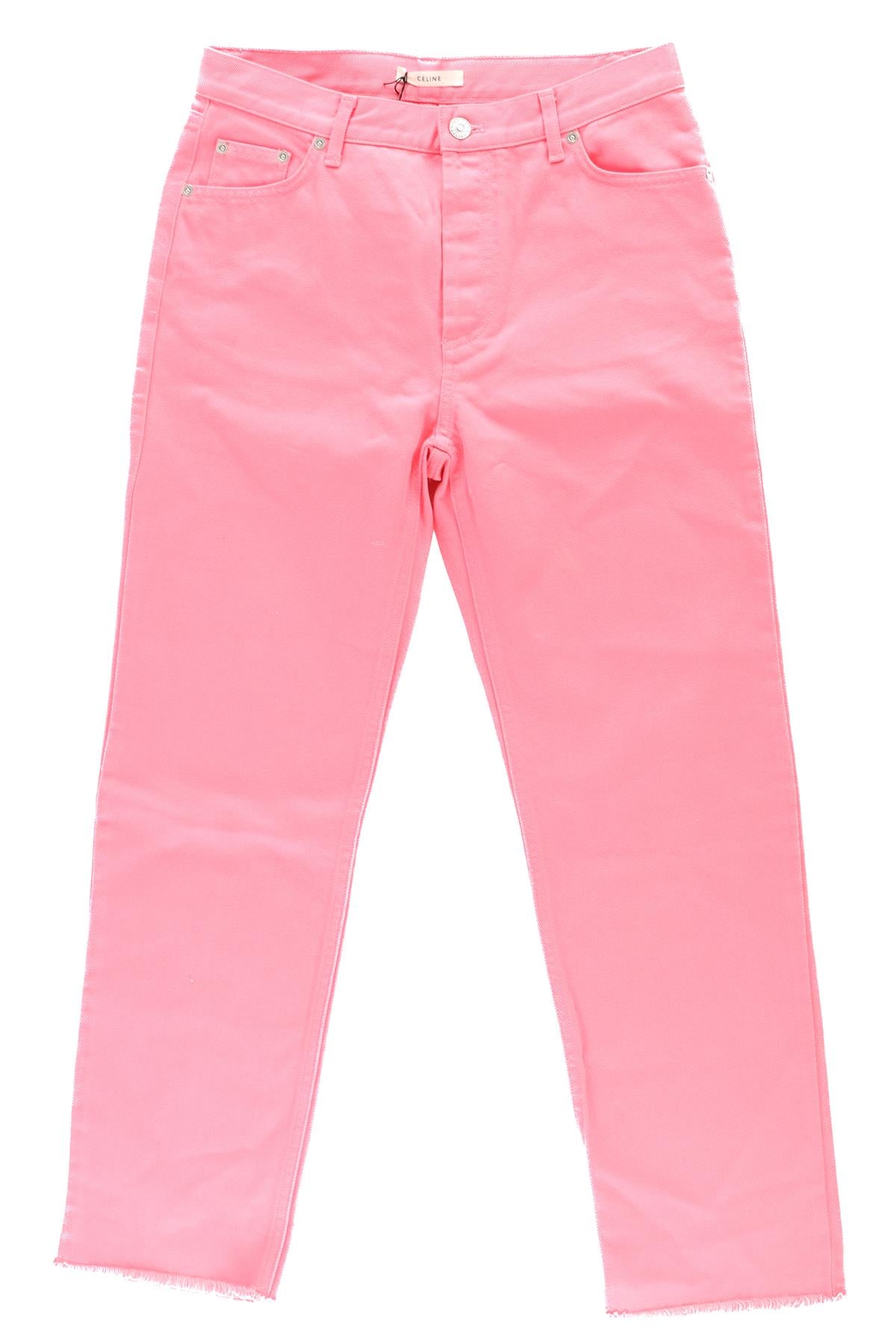 CÉLINE PINK HIGH RISE STRAIGHT LEG JEANS FR 36 UK 8