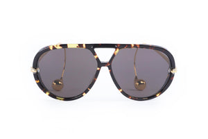 BOTTEGA VENETA BROWN FRAME SUNGLASSES