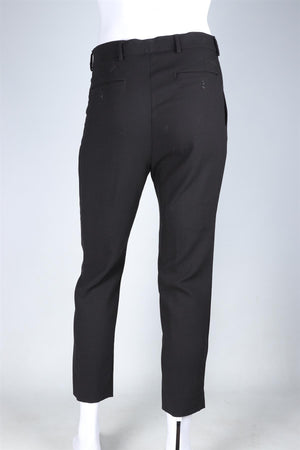 AMI PARIS BLACK MEN'S WOOL STRAIGHT LEG PANTS FR 36 UK/US W28