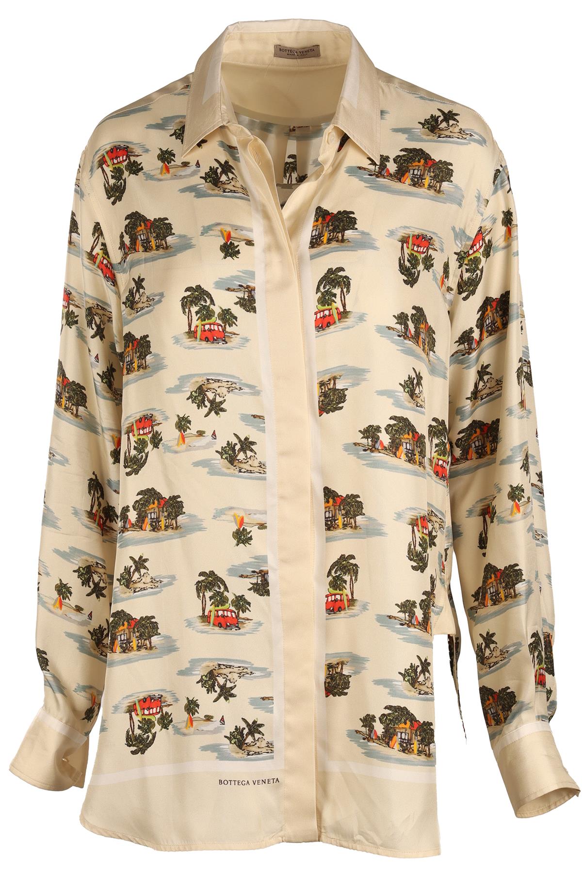 BOTTEGA VENETA MULTI SILK SHIRT IT 42 UK 10