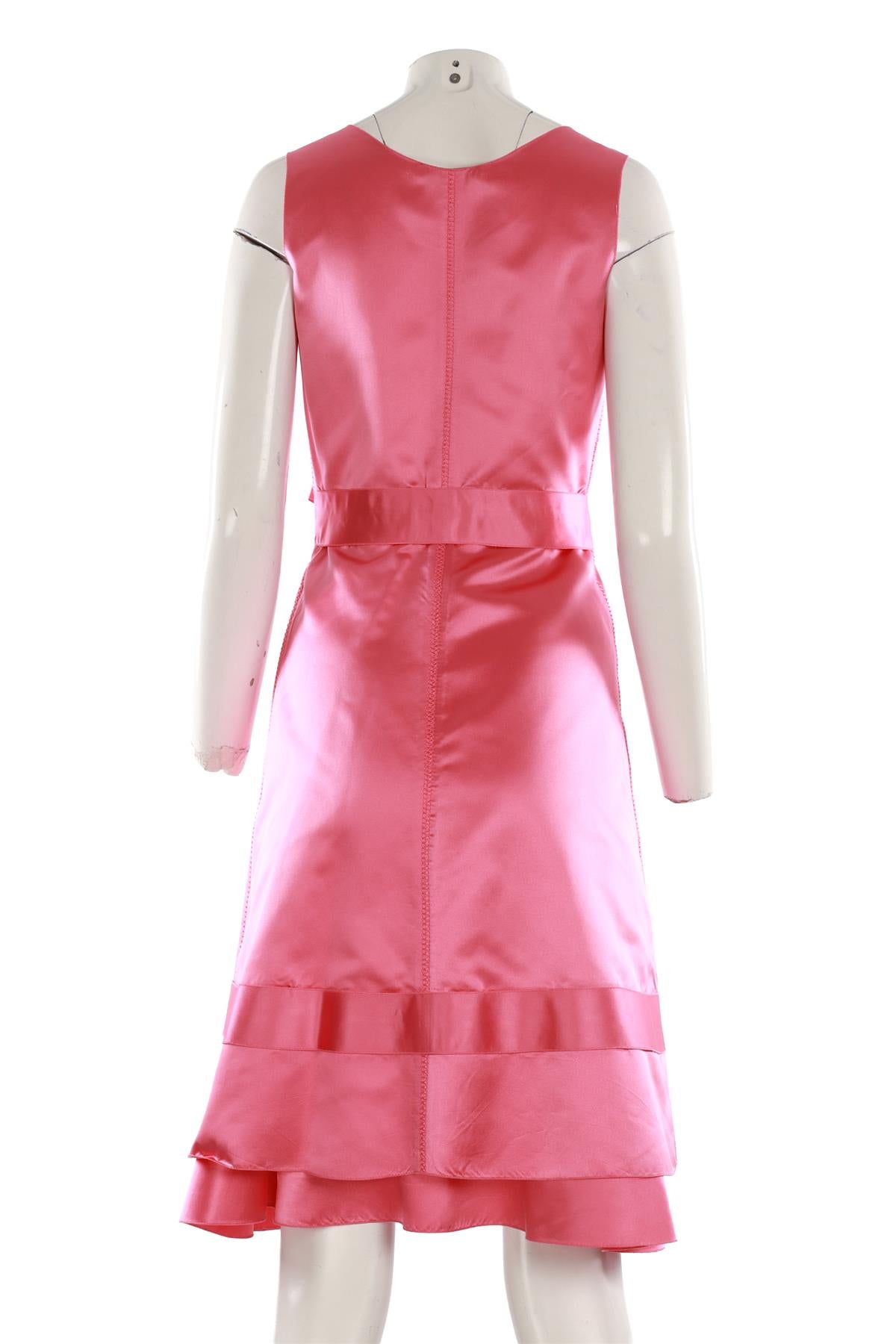 PRADA PINK SILK MINI DRESS IT 42 UK 10