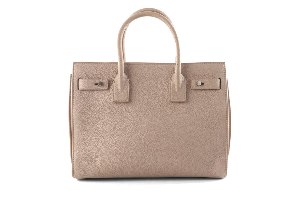 SAINT LAURENT PINK SAC DE JOUR BABY LEATHER TOTE BAG