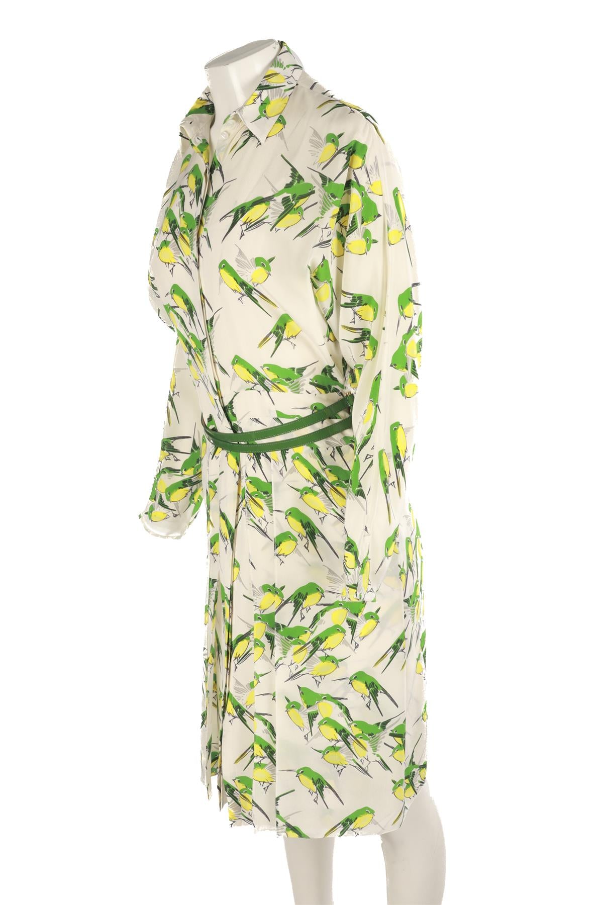 CAROLINA HERRERA WHITE 2012 SILK MIDI DRESS US 6