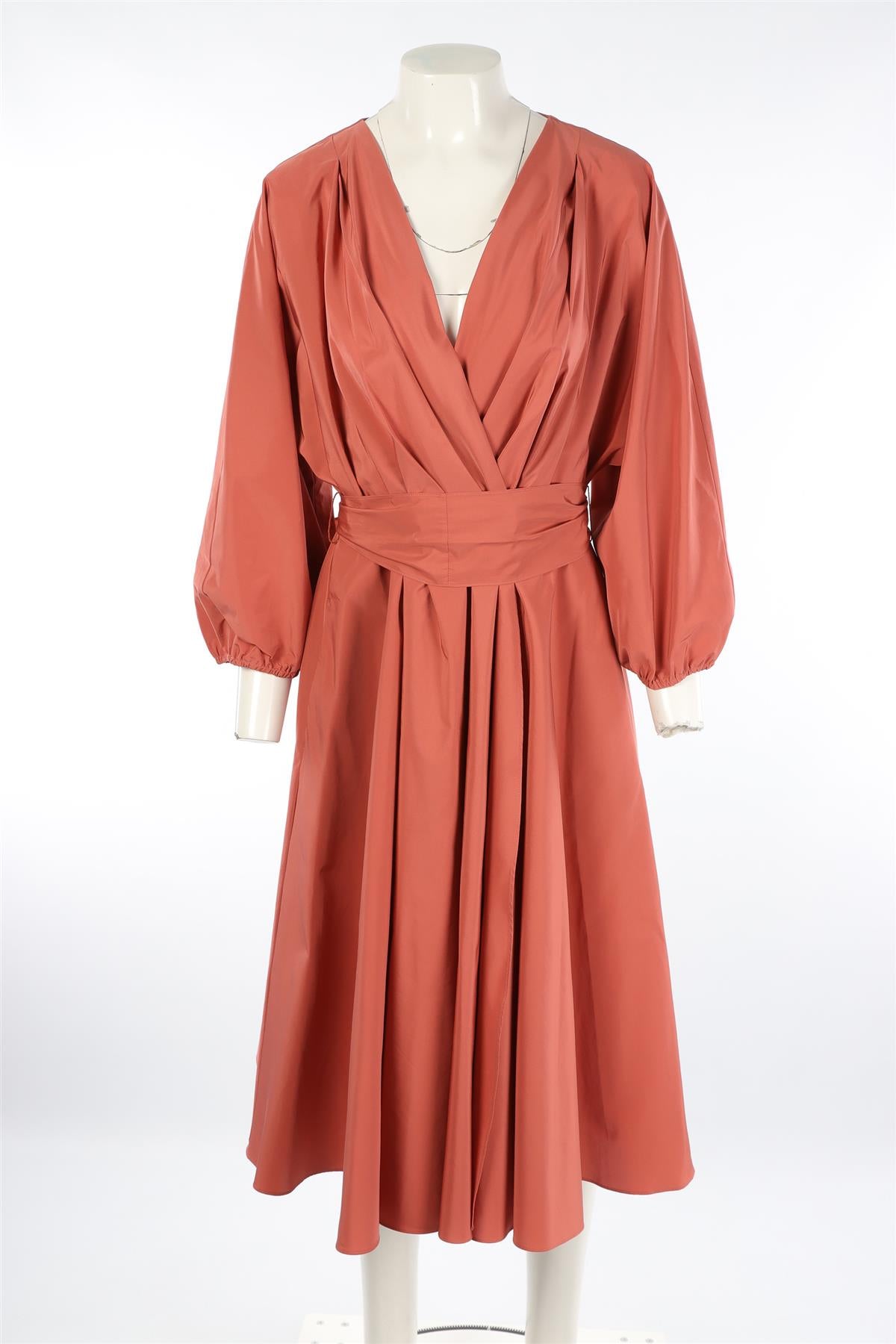 CORAL SATIN MAXI DRESS