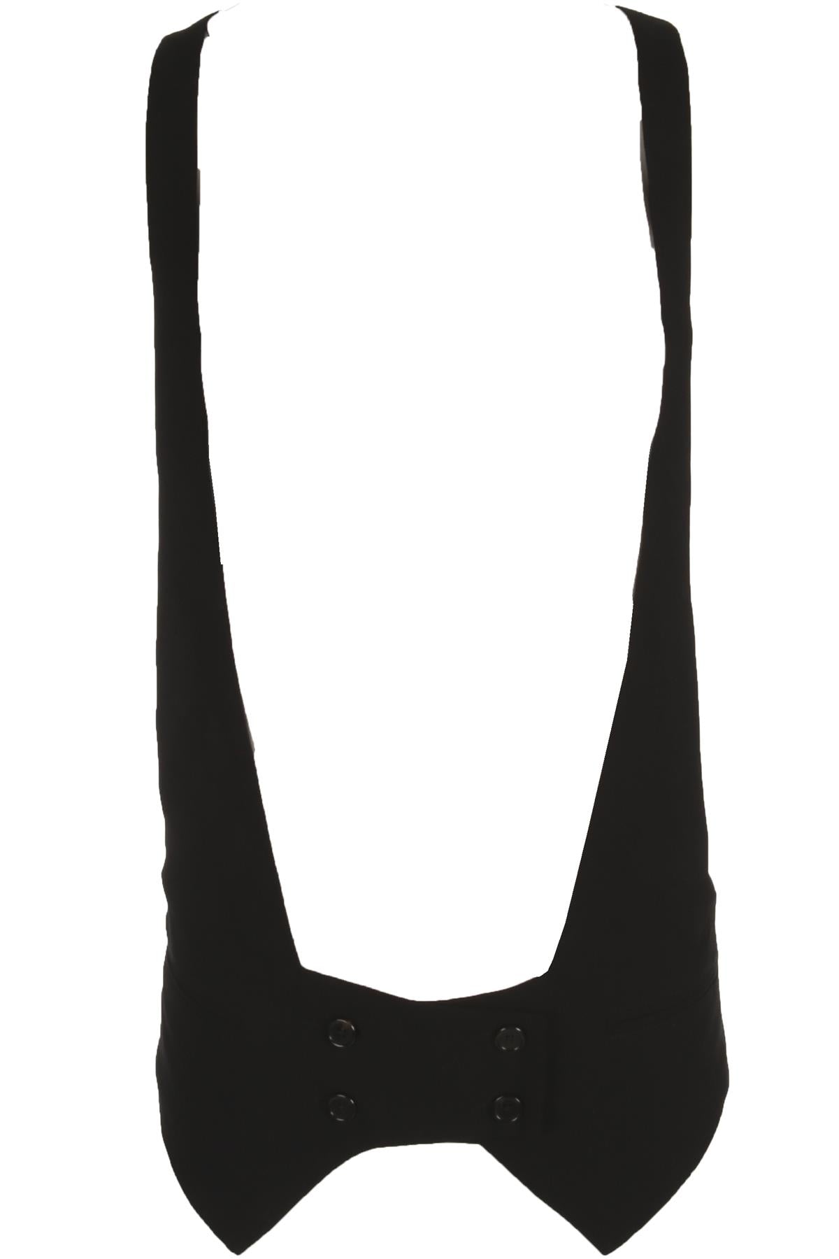 ANN DEMEULEMEESTER BLACK COTTON WAISTCOAT DE 36 UK 10