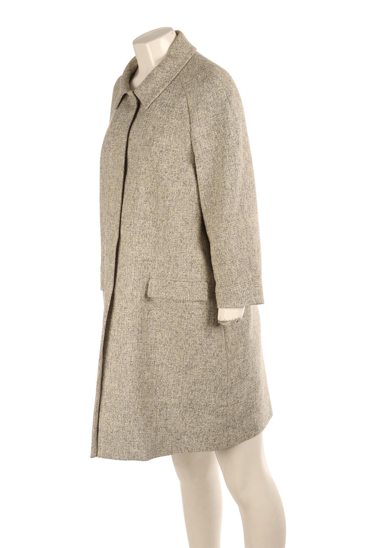 JIL SANDER GREEN COTTON COAT IT 40 UK 8 US 4