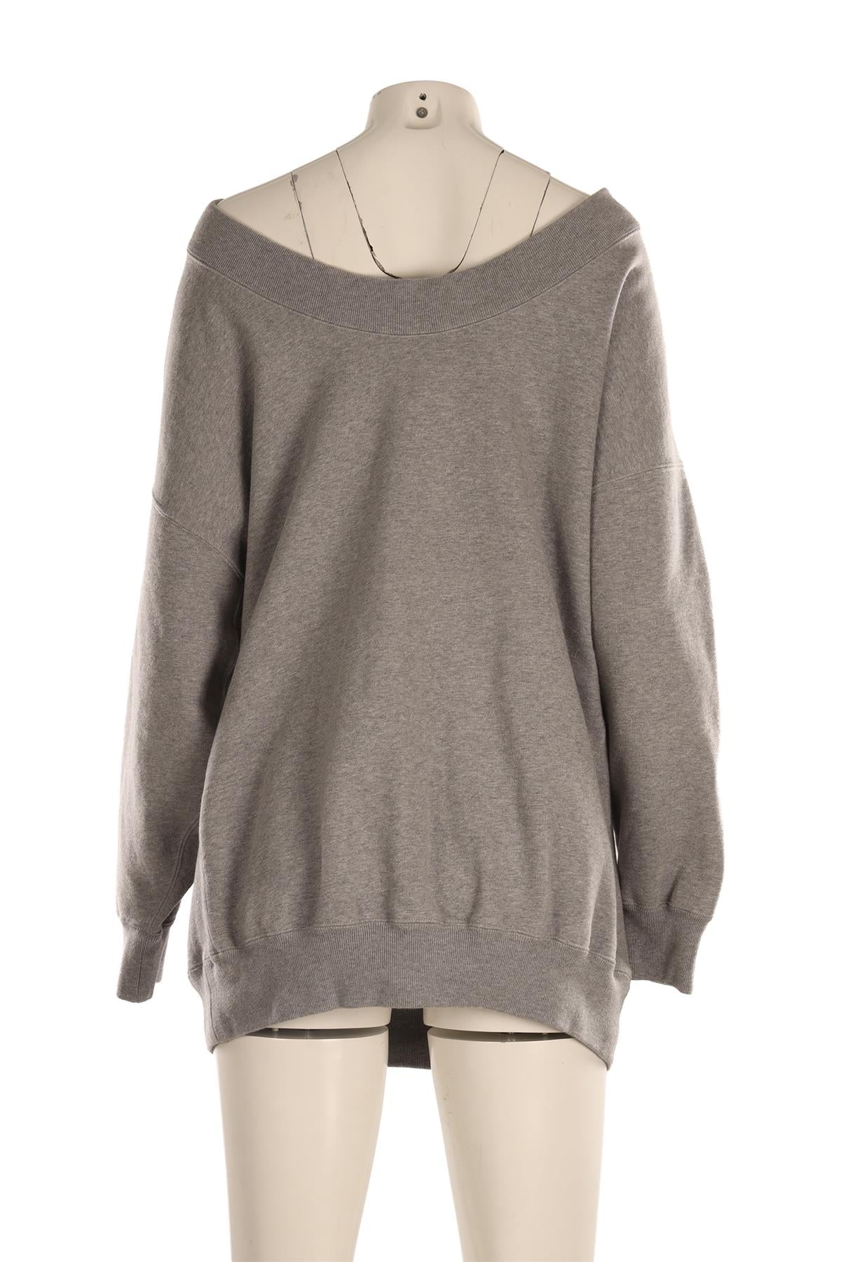 BALENCIAGA GREY COTTON SWEATER SMALL
