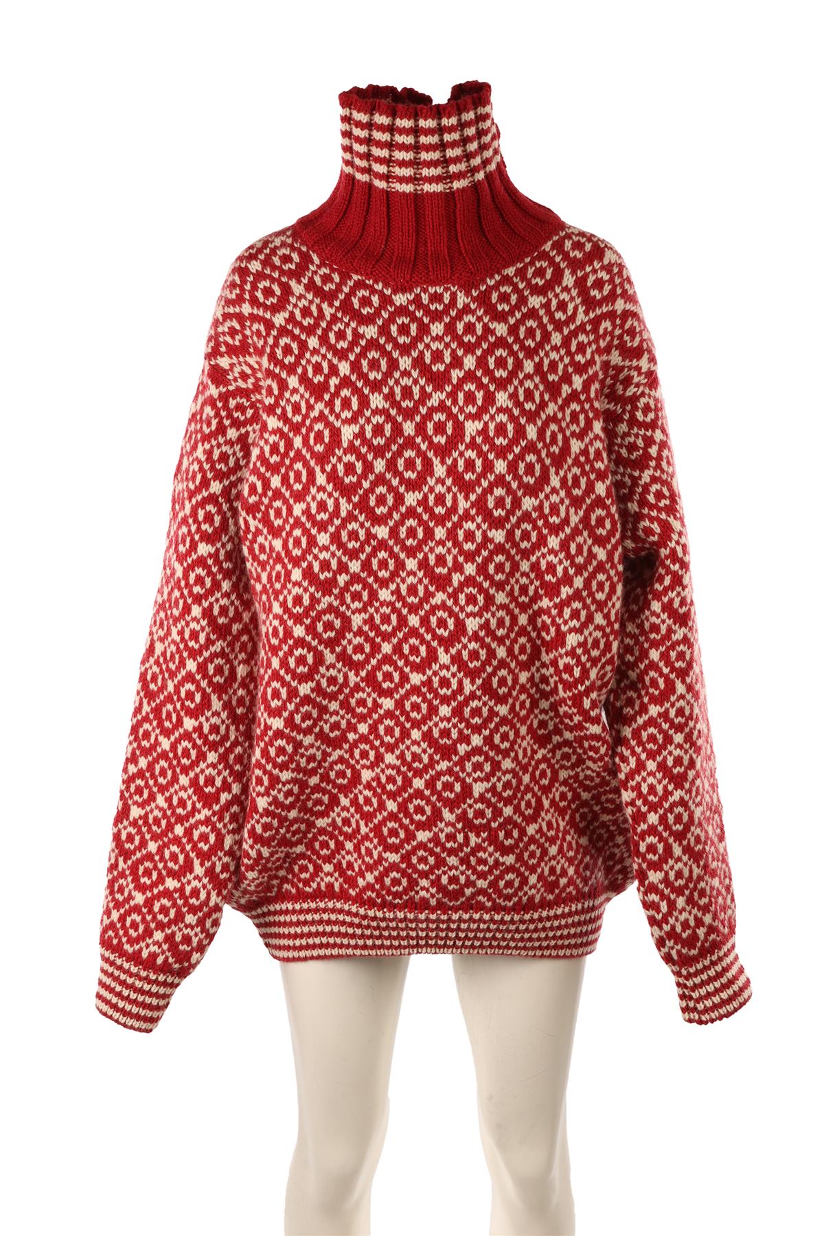 DEVOLD RED WOOL SWEATER XLARGE