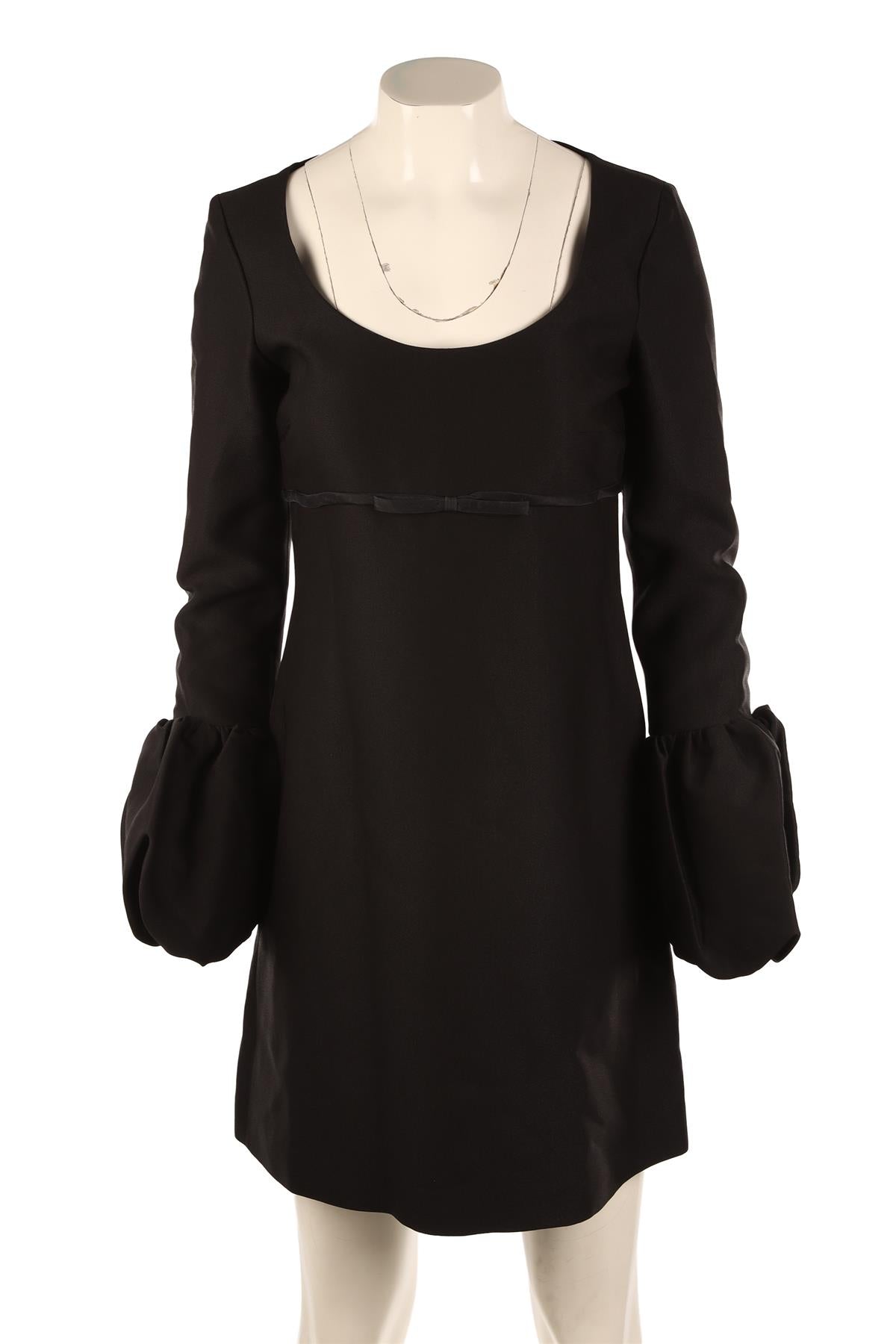 GIAMBATTISTA VALLI BLACK CREPE MINI DRESS IT 42 UK 10