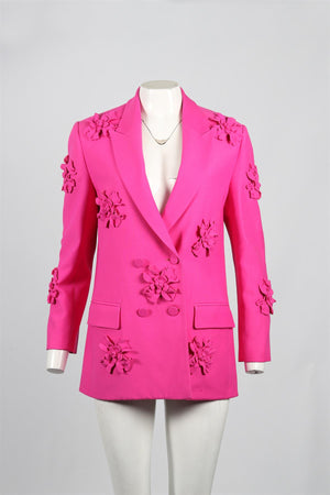 VALENTINO DOUBLE BREASTED WOOL BLEND BLAZER IT 44 UK 12