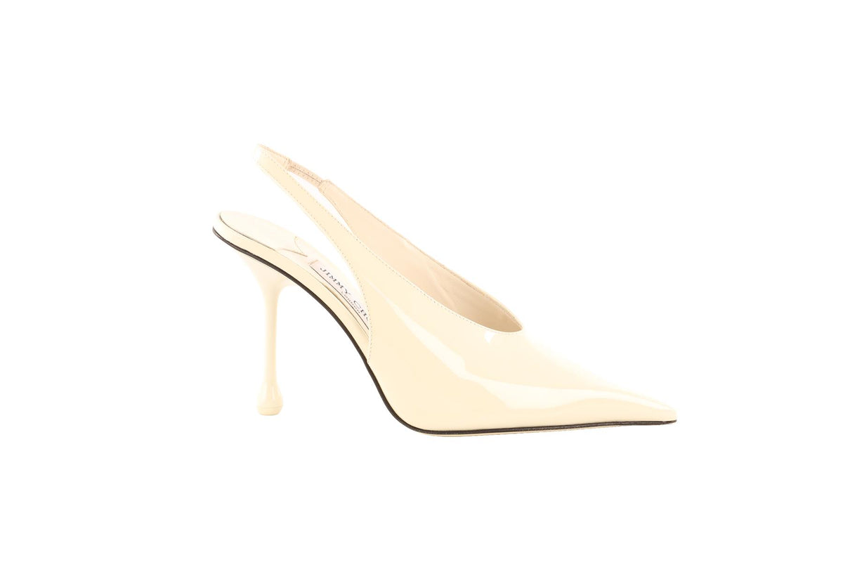 JIMMY CHOO IVORY ISA PATENT LEATHER PUMPS EU 37 UK 4 US 7