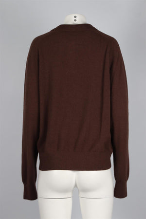 ÉTERNE BROWN CASHMERE SWEATER XSMALL-SMALL