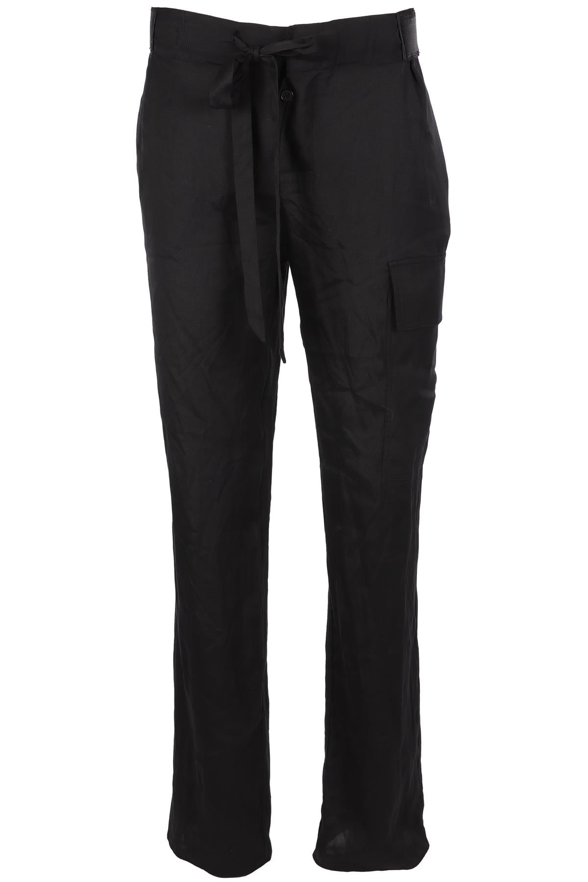 TOM FORD BLACK WOVEN STRAIGHT LEG PANTS IT 38 UK 6