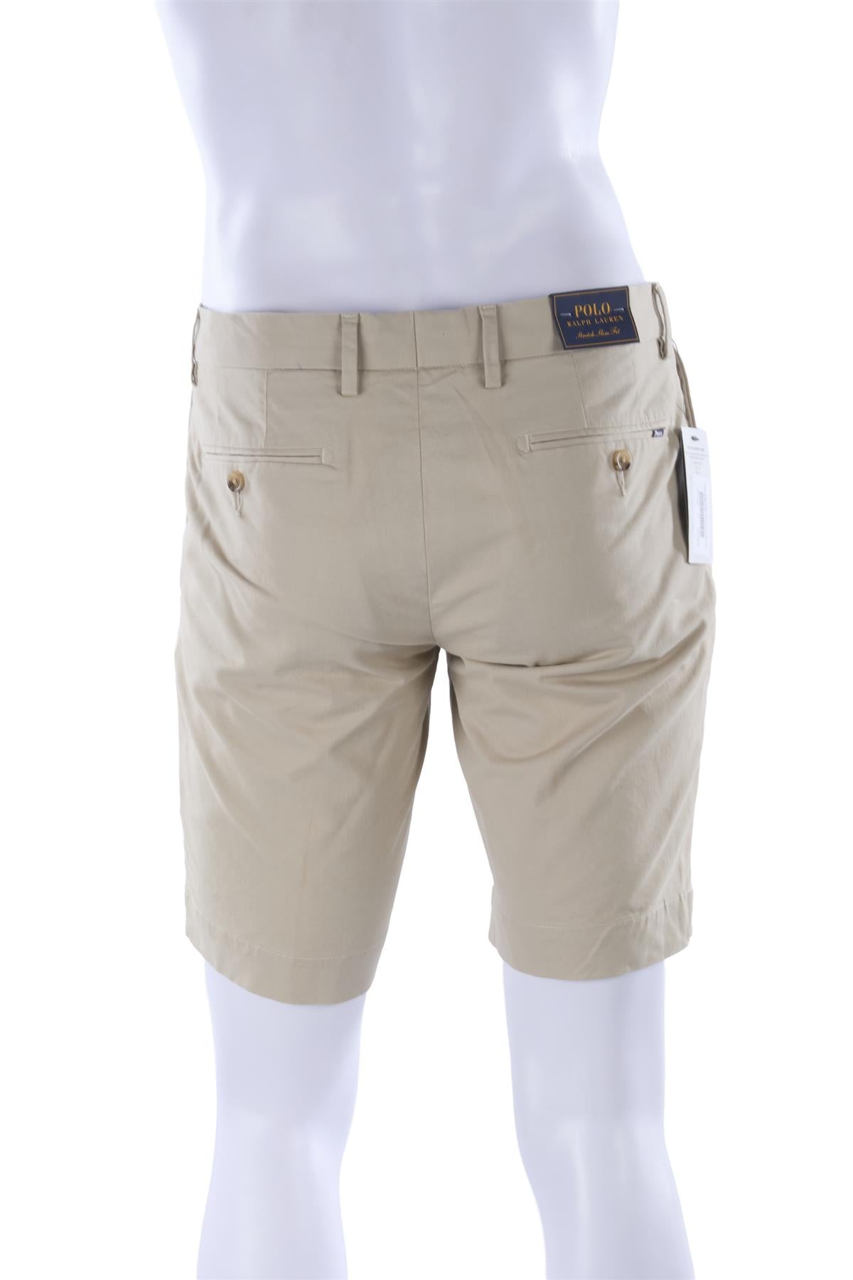 BEIGE MEN'S COTTON SHORTS