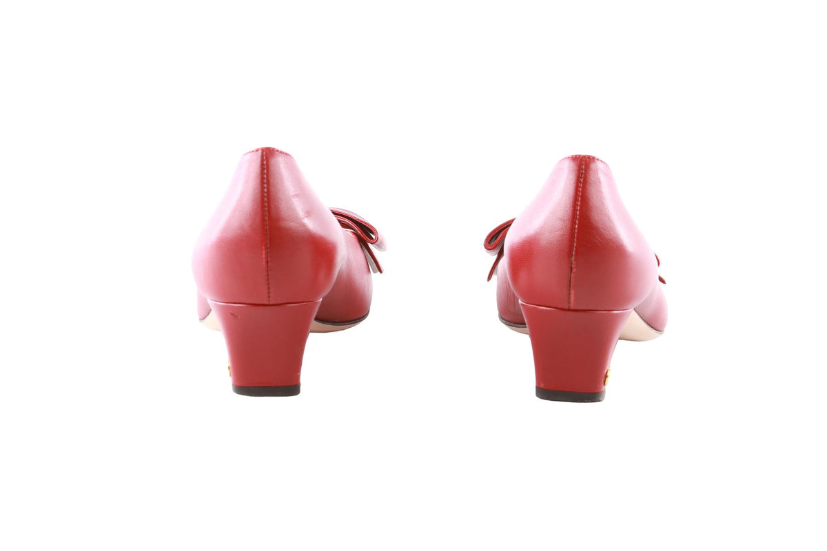 VALENTINO GARAVANI RED LEATHER PUMPS EU 38.5 UK 5.5 US 8.5