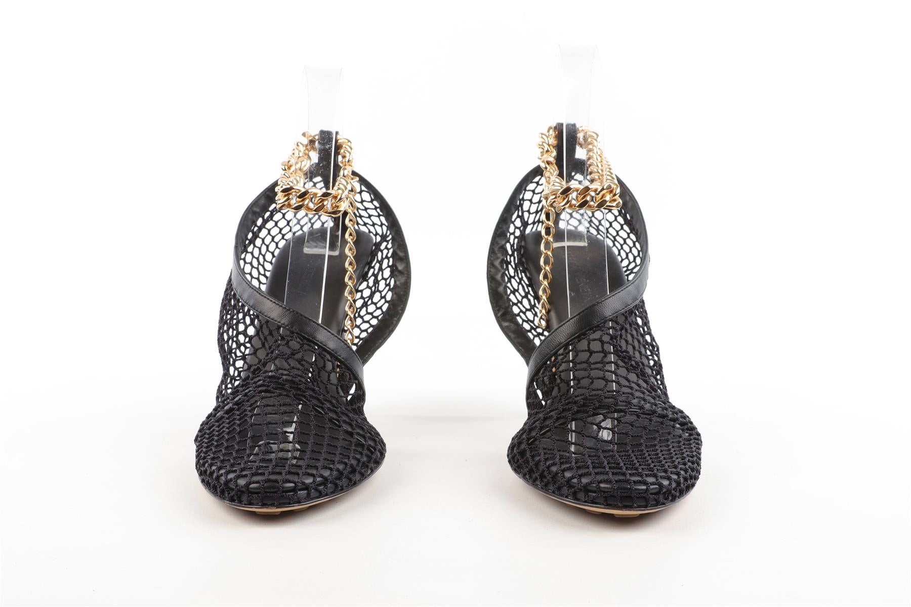 BOTTEGA VENETA BLACK MESH PUMPS EU 37 UK 4 US 7
