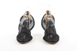 BOTTEGA VENETA BLACK MESH PUMPS EU 37 UK 4 US 7