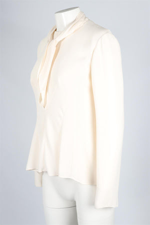 DEREK LAM IVORY SILK TOP UK 14