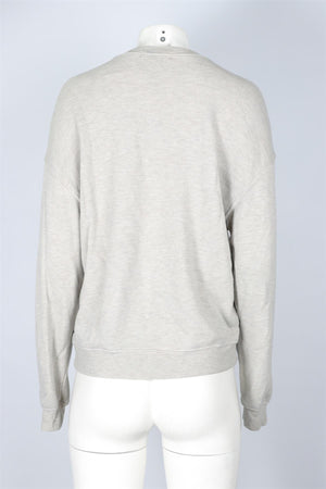 ETERNE GREY COTTON SWEATSHIRT XSMALL