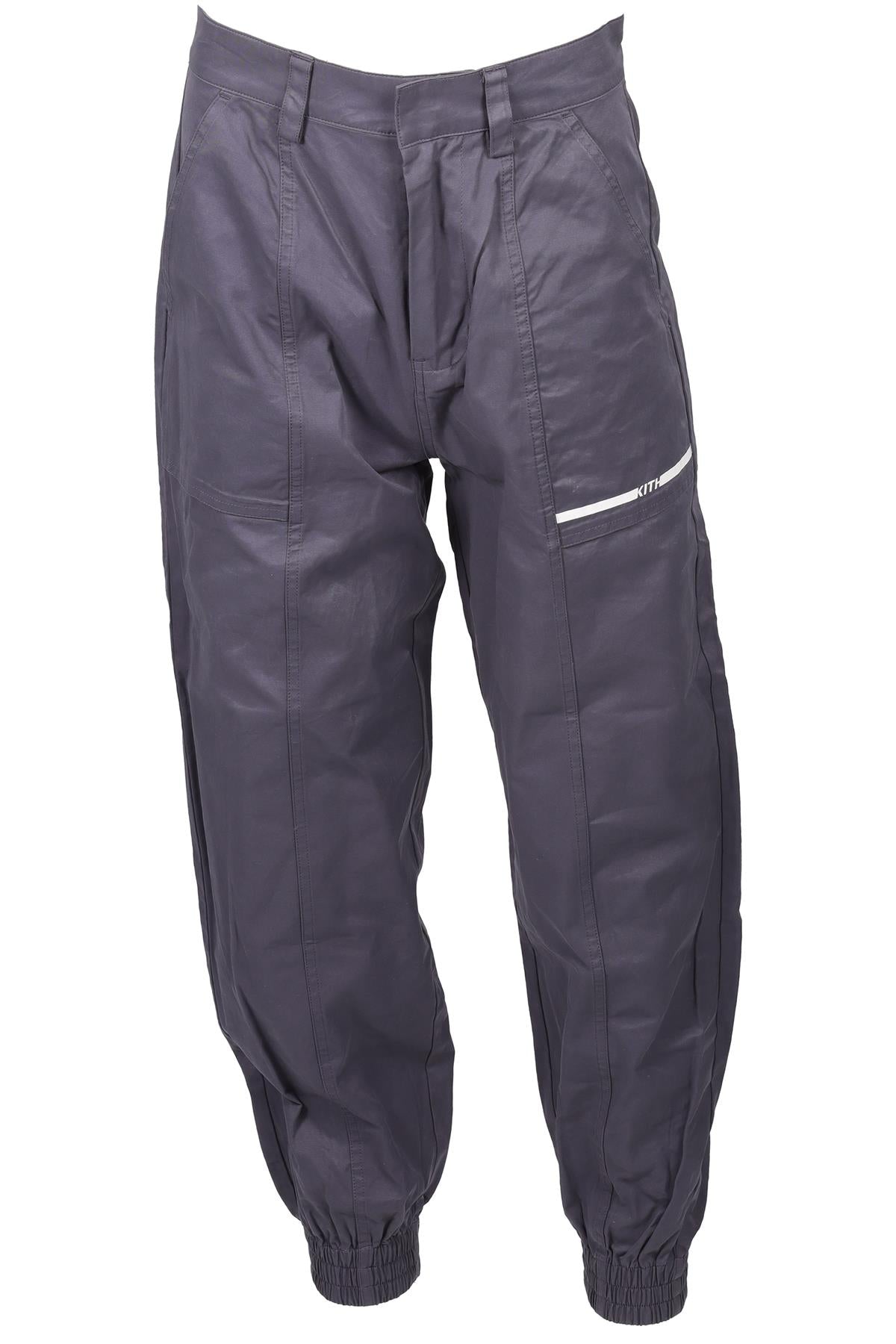 KITH NAVY COTTON TAPERED PANTS SMALL