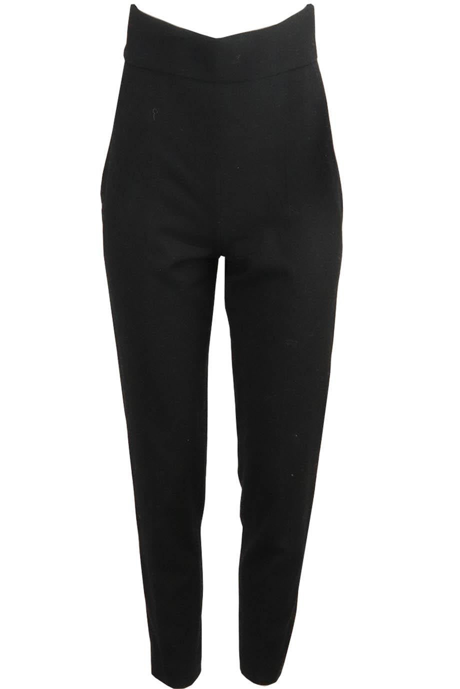 LA MANIA WOOL TAPERED LEG PANTS FR 38 UK 10