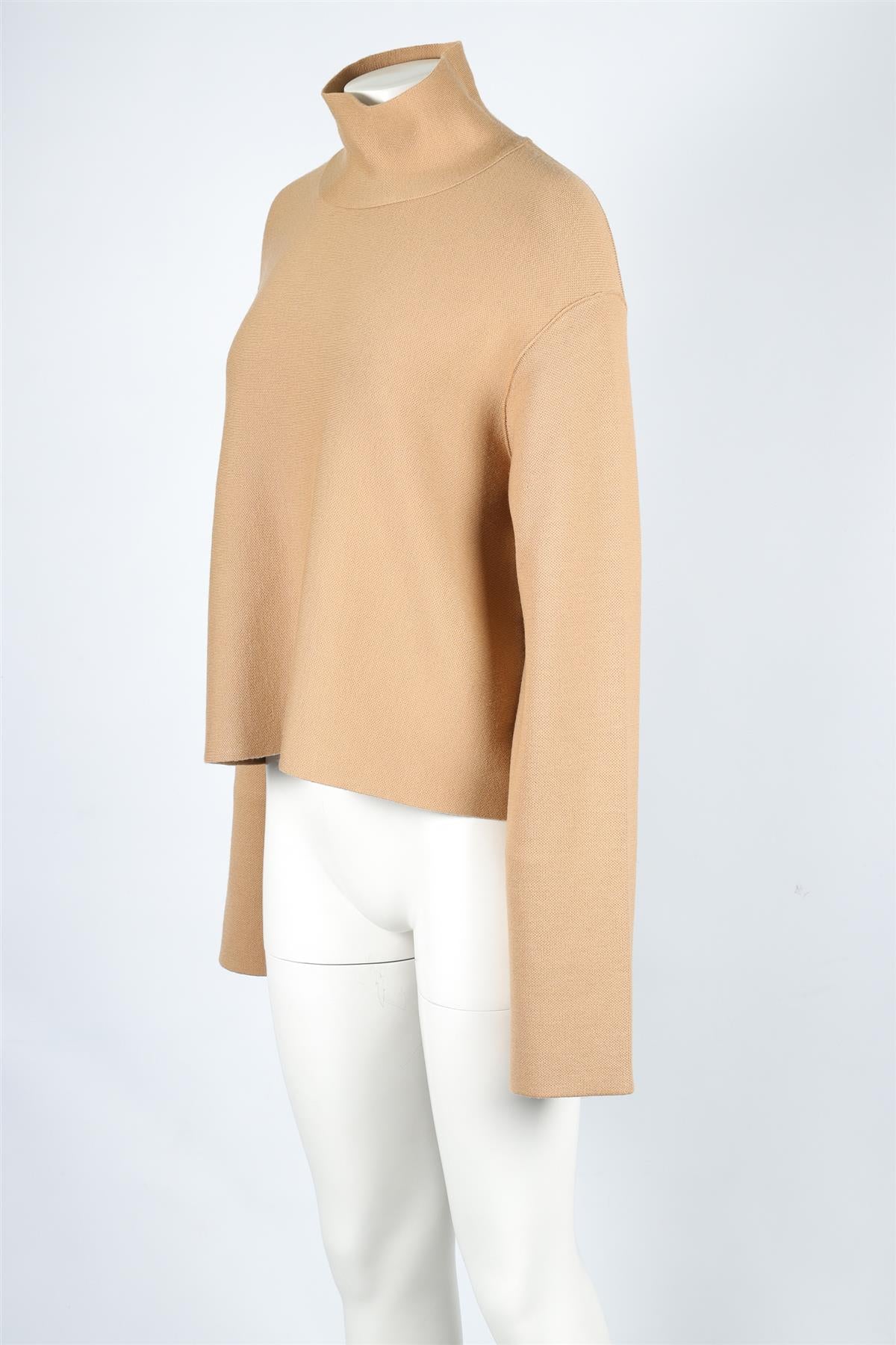 KHAITE TAN WOOL SWEATER MEDIUM