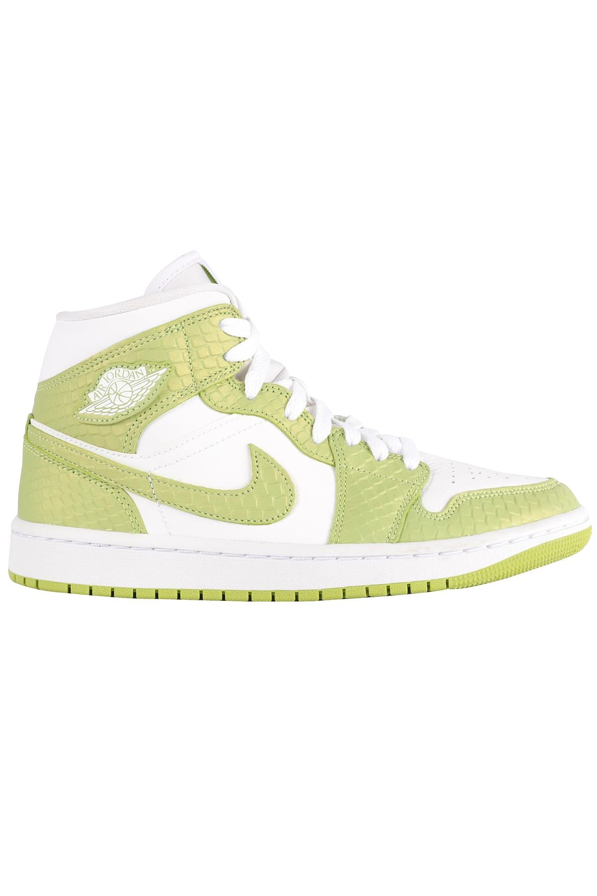 NIKE AIR JORDAN 1 MID GREEN PYTHON SNEAKERS EU 39, UK 5.5, US 8