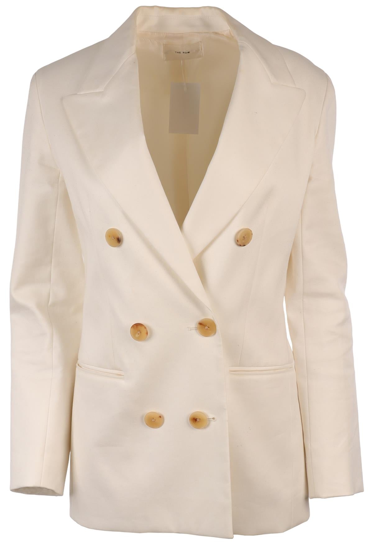 THE ROW IVORY COTTON BLAZER US 6 UK 10