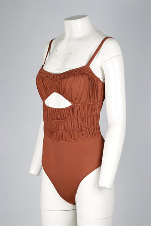 PEONY BROWN SWIMSUIT LARGE