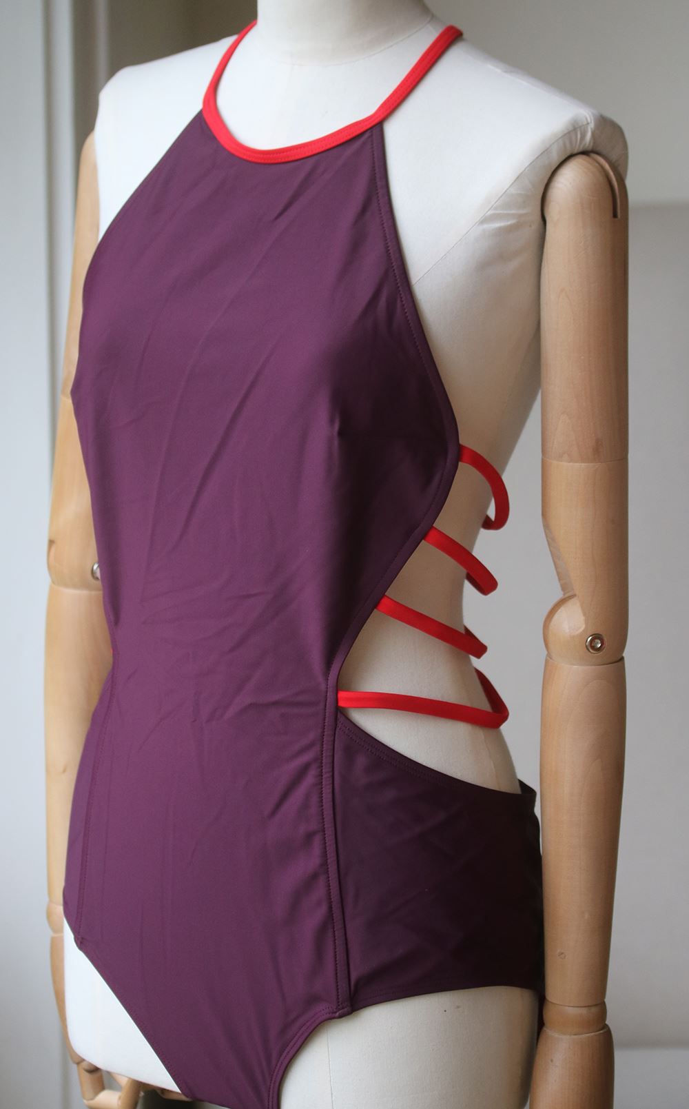 CHROMAT AMELIA RIBBED ONE-PIECE SWIMSUIT LARGE