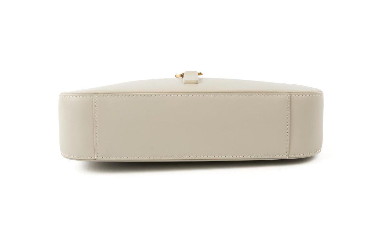 SAINT LAURENT IVORY LE 5 À 7 LEATHER SHOULDER BAG
