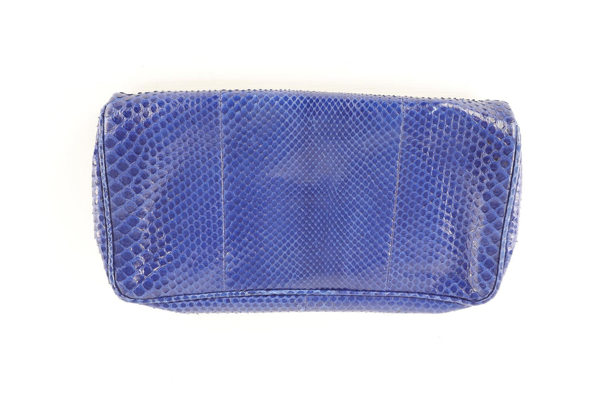 TOM FORD BLUE PYTHON CLUTCH
